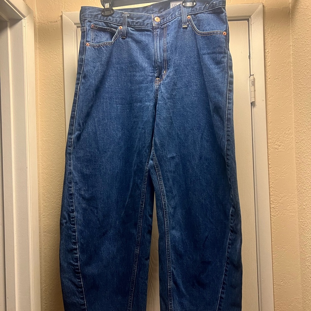 GAP Barrel Style Women’s Jeans in Deep Blue Size 16 Short